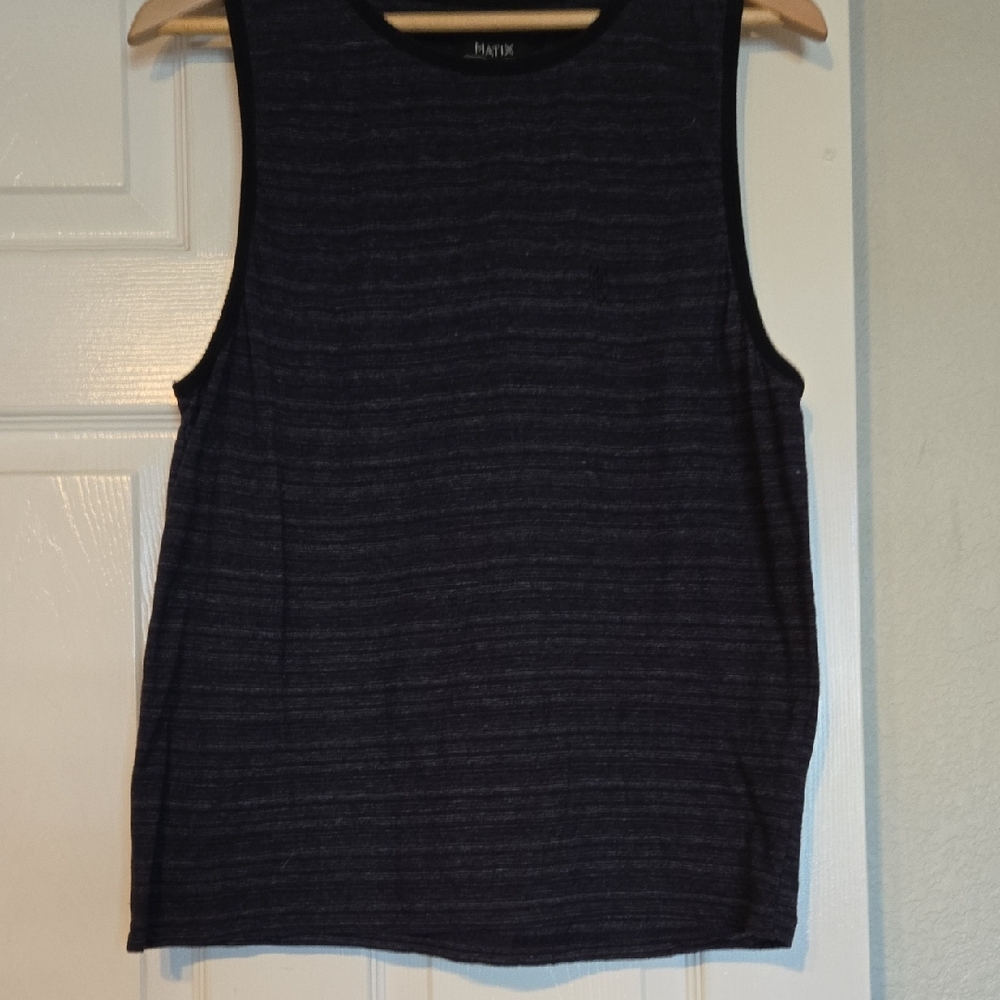 Matix for Daewon Song Dark Gray Striped Tank Top